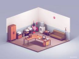 3d Room Assets Low Poly Diorama Retro Low Poly Design Game Design