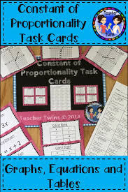 Constant Of Proportionality Task Cards Ccs 7 Rp 2 Task Cards Pre Algebra Activities Algebra Activities