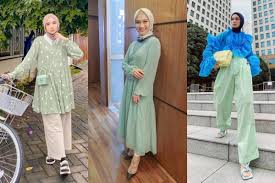 Contoh warnanya adalah hijau tentara atau green army, cemara atau pine, dan hijau botol. 10 Ootd Hijab Dengan Warna Mint Green Fresh Banget