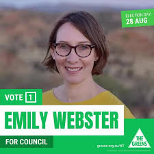 Emily Webster, Greens candidate for Mparntwe Alice Springs