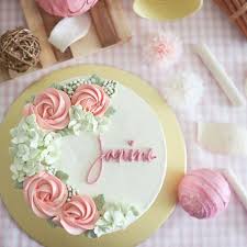 Beautiful Happy Birthday Cake Images For Her Our Lovely Customer Ordered This Crescent Floral Cake For Her Sister S Sweet 17 Cake Decorating Cake Butter Cream