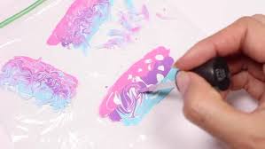 #nail art #diy nails #pink nails #glitter #nail decals #orly #va va voom #nailpornographic the decals were super cheap but great quality and they look just awesome. Creative Ideas Diy Water Marble Nail Stickers With A Plastic Bag I Creative Ideas