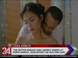It was just confirmed that newest kapuso recruit derek ramsay will be partnered with andea torres, as her leading lady in the upcoming tv series the better woman.. 24 Oras The Better Woman Nina Andrea Torres At Derek Ramsay Magpapainit Na Ngayong Gabi Youtube