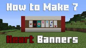 The red love heart was contributed by anonymous on nov 27th, 2015. Minecraft How To Make 7 Heart Banners For Minecraft 1 14 Tutorial Youtube