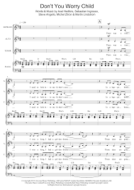 Check spelling or type a new query. Don T You Worry Child Noten Swedish House Mafia Klavier Gesang Gitarre