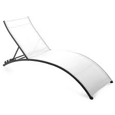 Transat En Textilene Blanc Blanc Neptune Relax Bains De Soleil Et Transats Transats Et Chaises Lon Chaise Longue Jardin Mobilier Jardin Mobilier De Salon