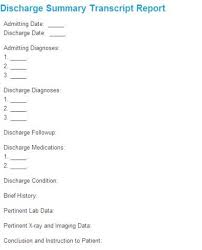 cardiology discharge summary template