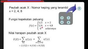 Semua orang yang mengenal kita, akan segera memutuskan untuk melanjutkan perkenalan jika kita menjaga ketiganya, karena tidak ada orang yang ingin berteman dengan orang tidak baik. Nilai Harapan Peubah Acak Youtube