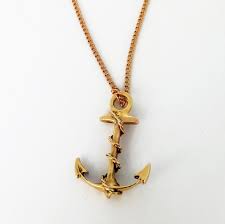 14k Gold Anchor Necklace Anchor Necklace Men 14k Gold Pendants Anchor Necklace