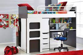 Oxford Single Bunk Bed Frame With Workstation By John Young Furniture Single Loft Bed Childrens Bedroom Furniture Kids Loft Beds