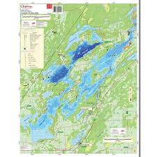 chart of cranberry and dog lakes in the region of frontenac