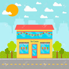 2,000+ vectors, stock photos & psd files. Ice Cream Shop Building On City Background Eps10 Vector Illustration Royalty Free Cliparts Vectors And Stock Illustration Image 76255720