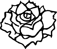 Black, white, flower, border, panda. Rose Clipart Black And White 48 Cliparts