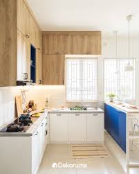 Minimalist Blue Kitchen Set Rawalumbu Desain Interior Dapur Luar Ruangan Perabotan Dapur