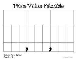 Place Value Through Millions Foldable