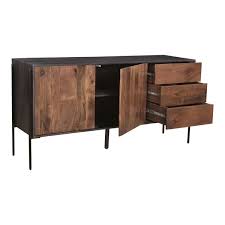 Besides good quality brands, you'll also find plenty of discounts when you shop for wood buffet during big sales. Mango Wood And Iron Storage Credenza In Light And Dark Brown Wood Buffet Solid Mango Wood Moe S Home Collection