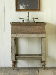 Old Tin Bathroom Vanity And Cast Iron Style Vessel Sink Bathroom Vanity Rustic Bathroom Vanities Unique Bathroom Vanity