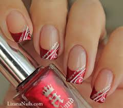 Nail Art Red French Facon Gel Christmas Nails Christmas Nail Art Designs Nail Art Designs
