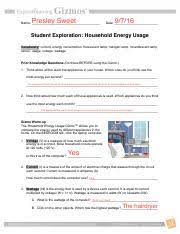 Check spelling or type a new query. Householdenergyse 1 Presley Sweet Name Date Student Exploration Household Energy Usage Vocabulary Current Energy Consumption Fluorescent Lamp Course Hero