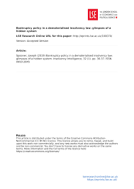 Maybe you would like to learn more about one of these? Pdf Bankruptcy Policy In A Dematerialised Insolvency Law Glimpses Of A Hidden System