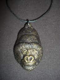 Mountain Gorilla Pendant Necklace Etsy In 2021 Pendant Necklace Pendant Necklace