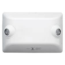 Dual Lite 2 Light Thermoplastic Led Emergency Unit Evhc12 06l The Home Depot