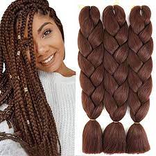 Synthetic Braiding Hair Ombre Kanekalon Synthetic Hair Extensions Jumbo Braid Crochet Colorful Hair For Jumbo Braiding Hair Braided Hairstyles Brown Box Braids