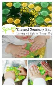 Learning And Exploring Through Play Spring Sensory Bag Toddler Spring Activities Baby Sensory Play Infant Activities