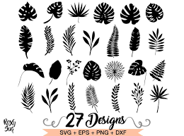 Free Free 227 Tropical Flower Leaves Svg SVG PNG EPS DXF File