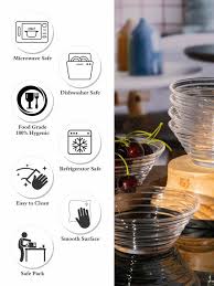 Goodhomes Glass Bowl Set Of 6pcs