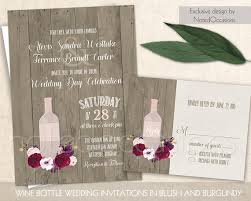 Vineyard Wedding Invitation Rustic Wine Bottle Wedding Set Burgundy Marsala Weddin Wedding Invitations Rustic Vineyard Wedding Invitations Wedding Wine Bottles