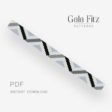 Black And White Bracelet Pattern Black And White Bead Loom Pattern Friendship Loom Bracelet Etsy Loom Beading Loom Bracelet Patterns Bead Loom Pattern