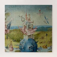 Massive puzzles measures 56 1/4 by 30, cut in the three main styles used by custom puzzle craft. The Garden Of Earthly Delights Jigsaw Puzzle Zazzle Com In 2021 Jigsaw Puzzles Garden Of Earthly Delights Christian Puzzles