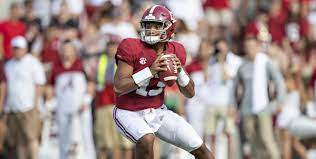 Tuanigamanuolepola tua tagovailoa is an american football quarterback for the miami dolphins of the national football league. Tua Tagovailoa Opened Alabama Arkansas Gamewith Perfect Stat Line