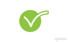 Tick Check Mark Vector Icon Green Approval Symbol Pinturas Para A Parede Quadros Sim Voto Vetor Myloview Com Br