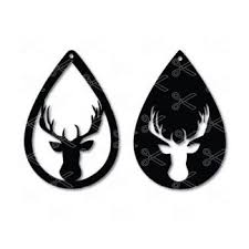 Download Reindeer Christmas Tear Drop Earrings Deer Svg And Dxf Cut Files PSD Mockup Templates