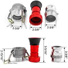 A rubber bumper provides impact resistance. Qwork Fire Hose Nozzle 2 Inch Heavy Duty Npsh Npt Thermoplastic Constant Flow Fog Nozzle With 2 X 2 Inch Aluminum Female And Male Camlock Fittings Connecting Fire Equipment Fire Hose Nozzles Hose