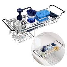 Everything you need to maintain the center of your kitchen. Kitchen Dining Bar Sponge Holder For Kitchen Accessories Stainless Steel Kitchen Sink Caddy Kitchen Storage Organization