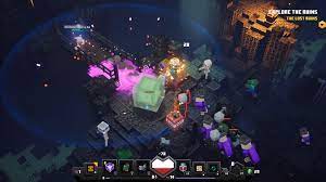 A melee weapon, a ranged weapon and a suit of armour. Minecraft Dungeons Review Rock Paper Shotgun