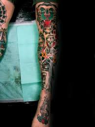 50 Traditional Leg Tattoos For Men Old School Design Ideas Mens Sleeve Tattoo Designs Leg Tattoo Men Tattoo Sleeve Designs