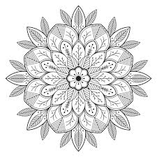 Simple Mandala With Leaves And Flowers From The Website Gifts Com From The Gallery Mandalas Mandala Coloring Pages Simple Mandala Coloring Pages