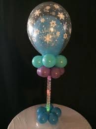 Light Up Snowflake Balloon Centerpiece Balloon Centerpieces Balloons Frozen Centerpieces