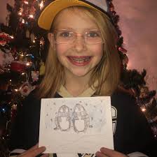 Penguins choose Freedom Elementary girl's artwork for this year's Christmas  card