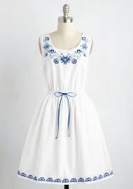 Cherry Pie Champ Halter Dress Embroidered Dress Mod Cloth Dresses Boho Outfits