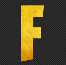 Fortnite is an online video game developed by epic games and released in 2017. Hd Gold F Fortnite Logo Letter Png Citypng