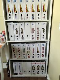Ikea Comic Book Organization Flyt Magazine Holder With Title Logo Stickers Comic Book Storage Comic Storage Comic Book Rooms
