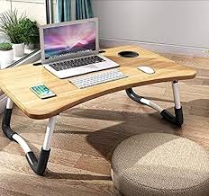 amazon com foldable laptop bed table lap desk stand serving tray dining table with slot notebook stand holder bed tray laptop desk for eating breakfast wo em 2021