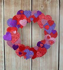 Today in the wreath shop we're making a deco mesh valentine wreath for your door! Easy Valentine Paper Heart Wreath Happy Hour Projects