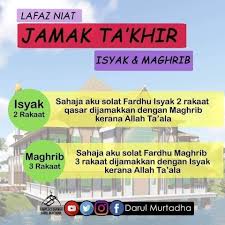 Otai Johor Niat Solat Jamak Taqdim Jamak Ta Khir Facebook