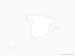 Blank map of the provinces of spain. Vector Map Of Spain Outline Free Vector Maps
